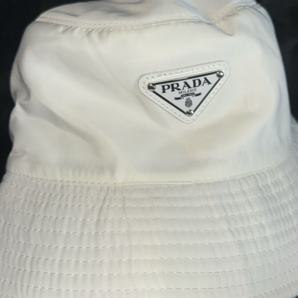 Prada Ivory Textured Hat - Picture 4 of 4
